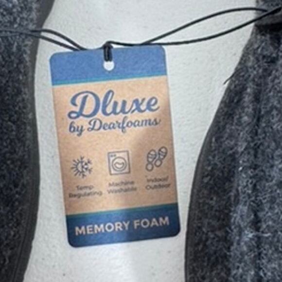 NWT!!"DEAR FORMS" DLUXE, Men's Slippers, Memory Form, Grey/Black ,Size LG 11-12 - Picture 7 of 8